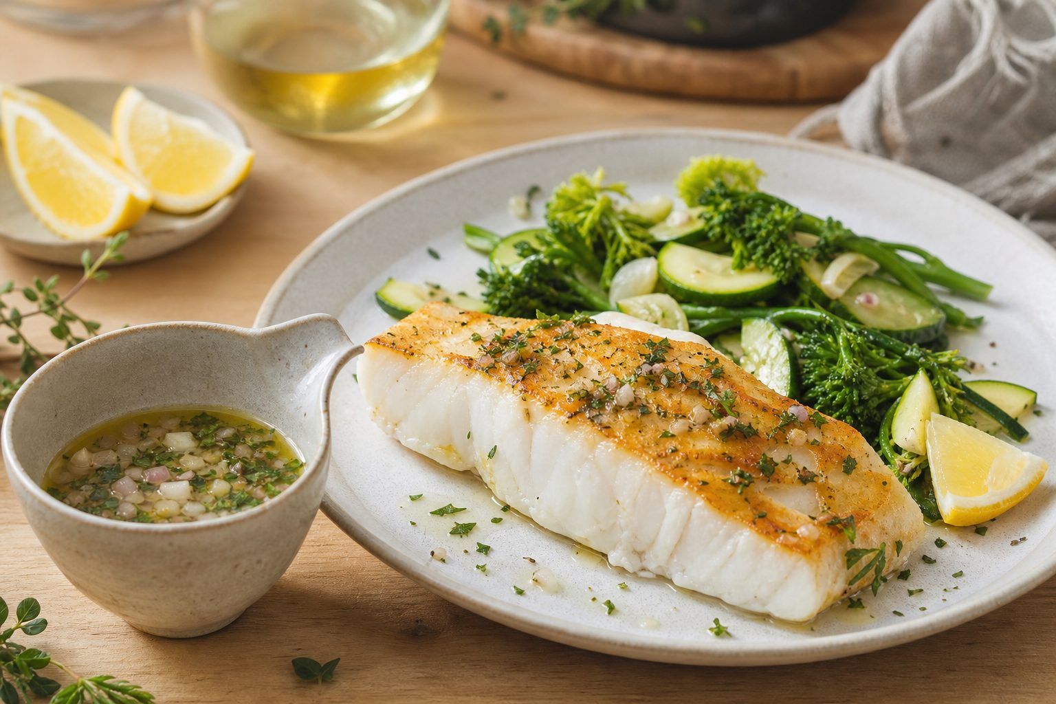 Quel poisson accompagner avec cette sauce sans crème ?