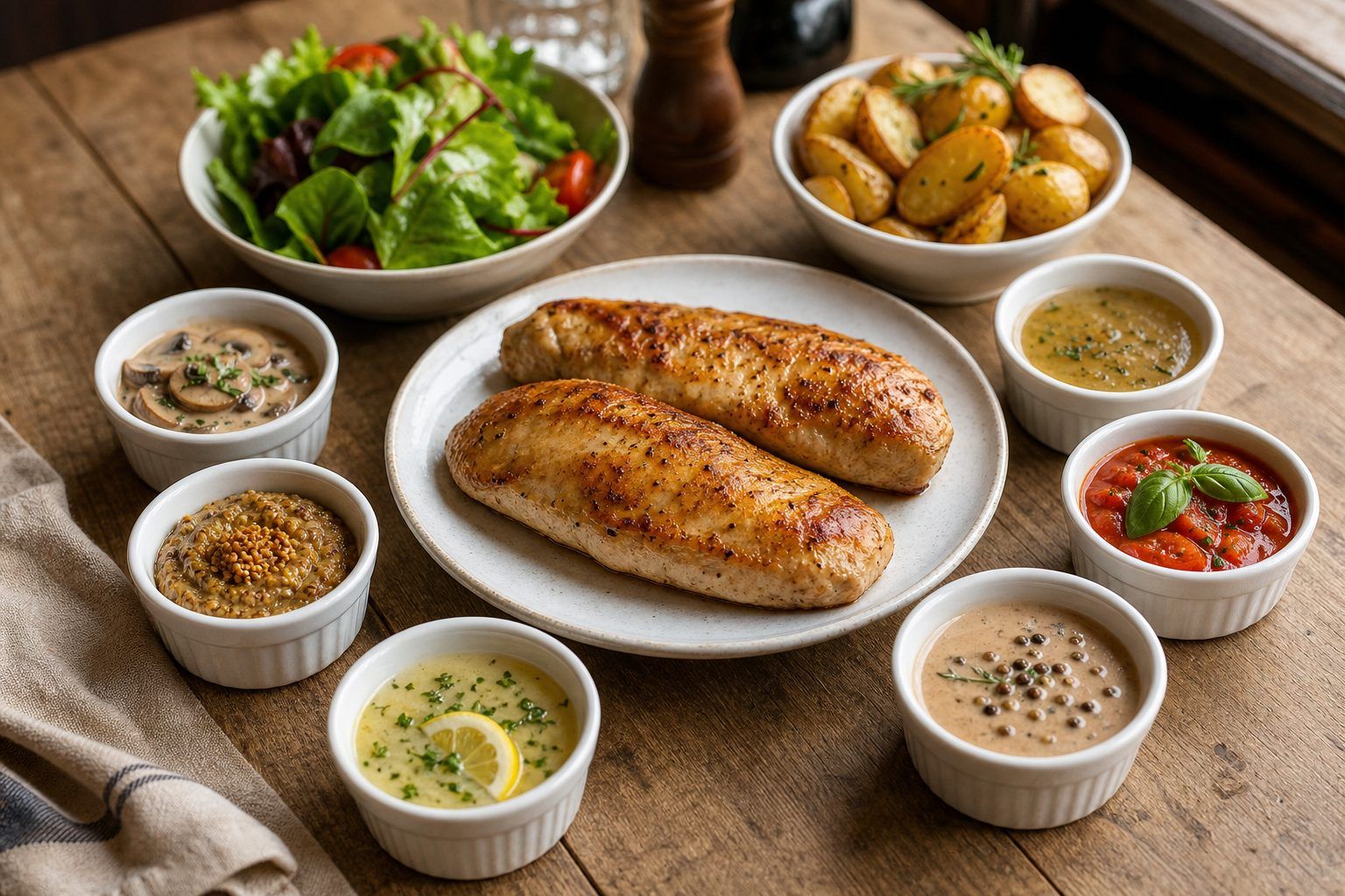 Quelle sauce choisir avec des escalopes de poulet&nbsp; ? Le tableau de décision du bistrot