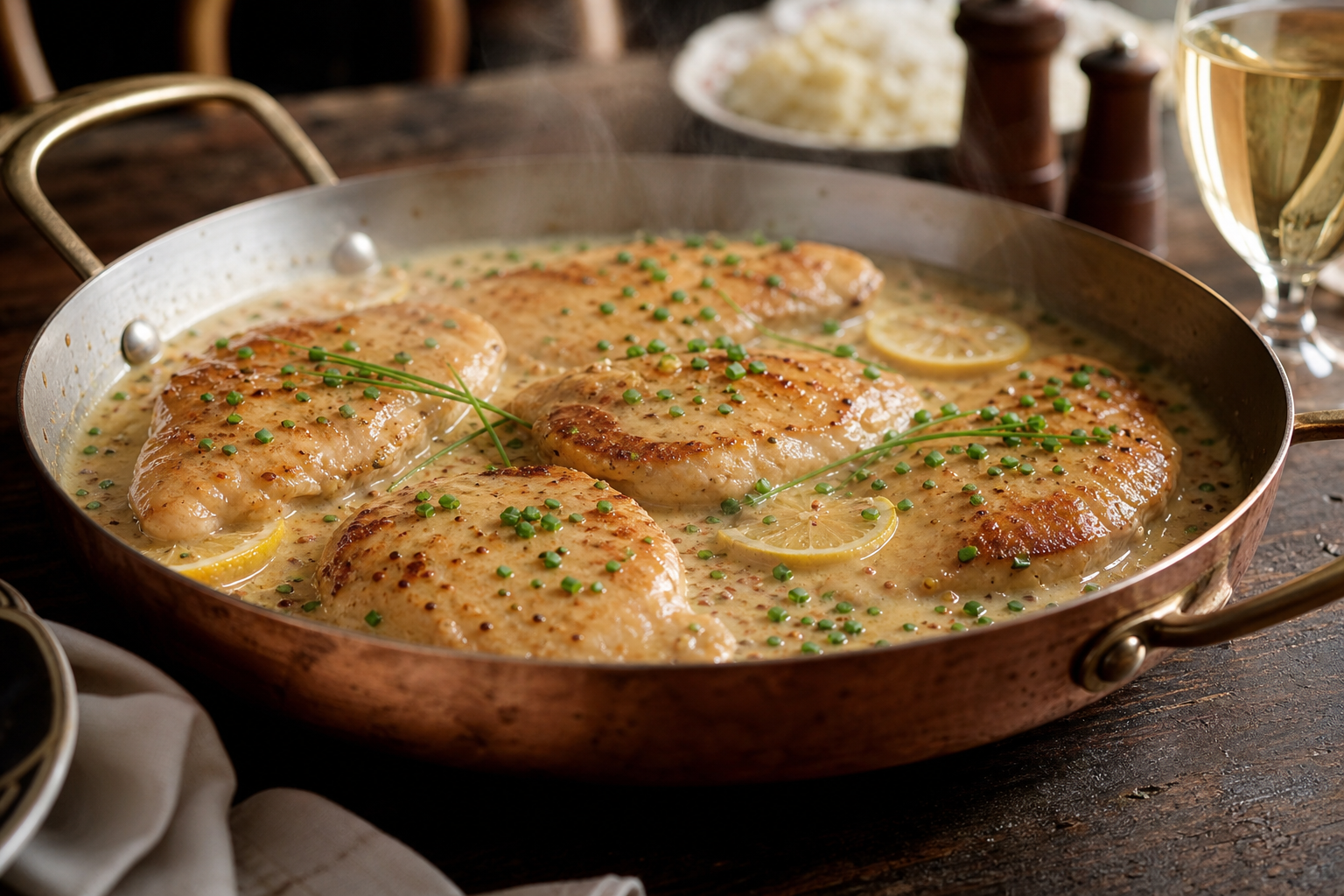 Une sauce pour escalopes de poulet qui nappe sans alourdir