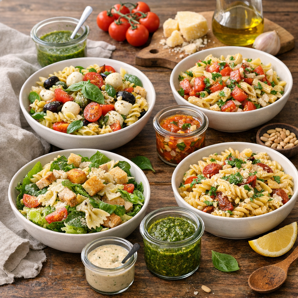 Pistou, sauce vierge, César, pesto : 4 idées de sauce pour salade de pâtes avec leurs usages
