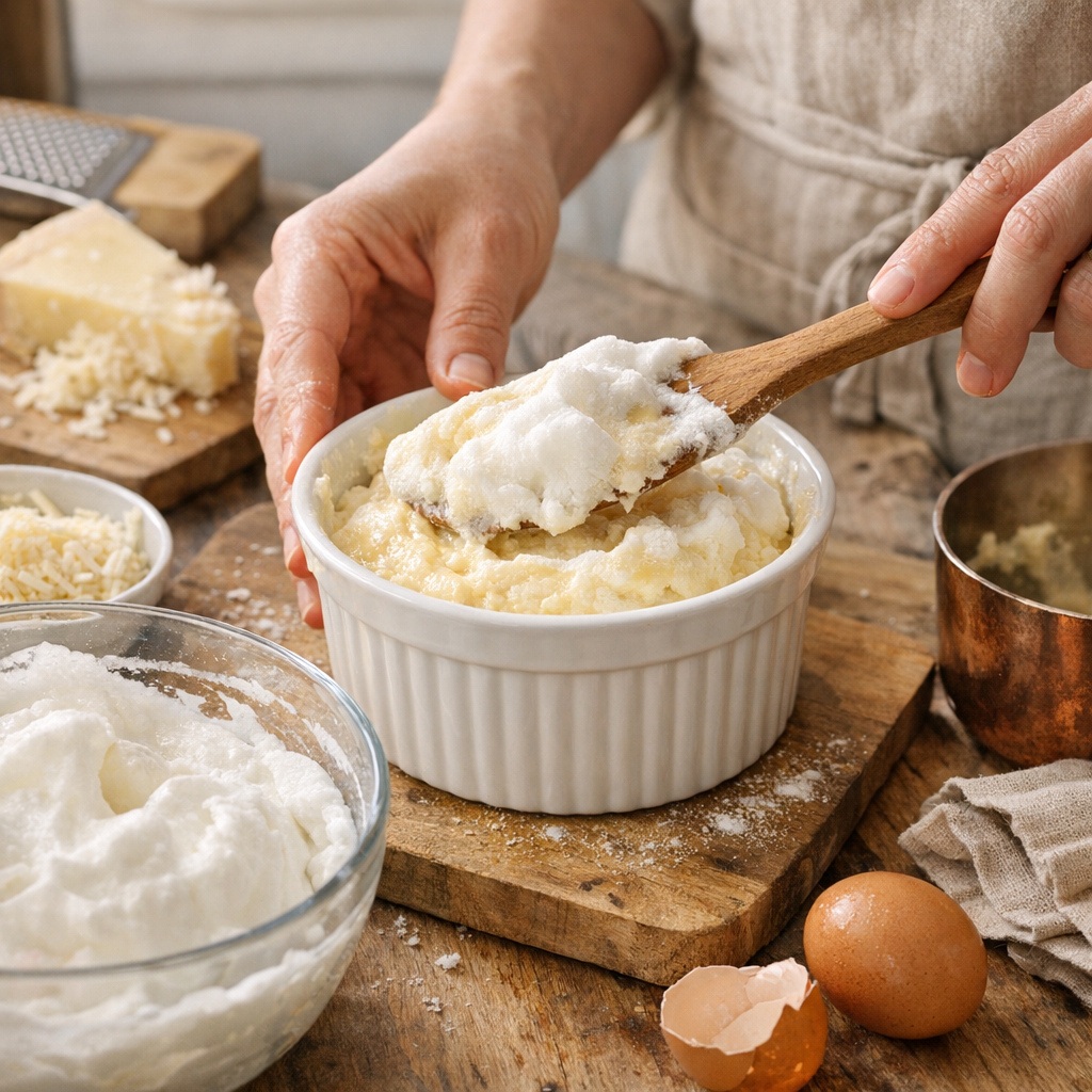 Préparation : les gestes qui font monter un soufflé sans le raidir