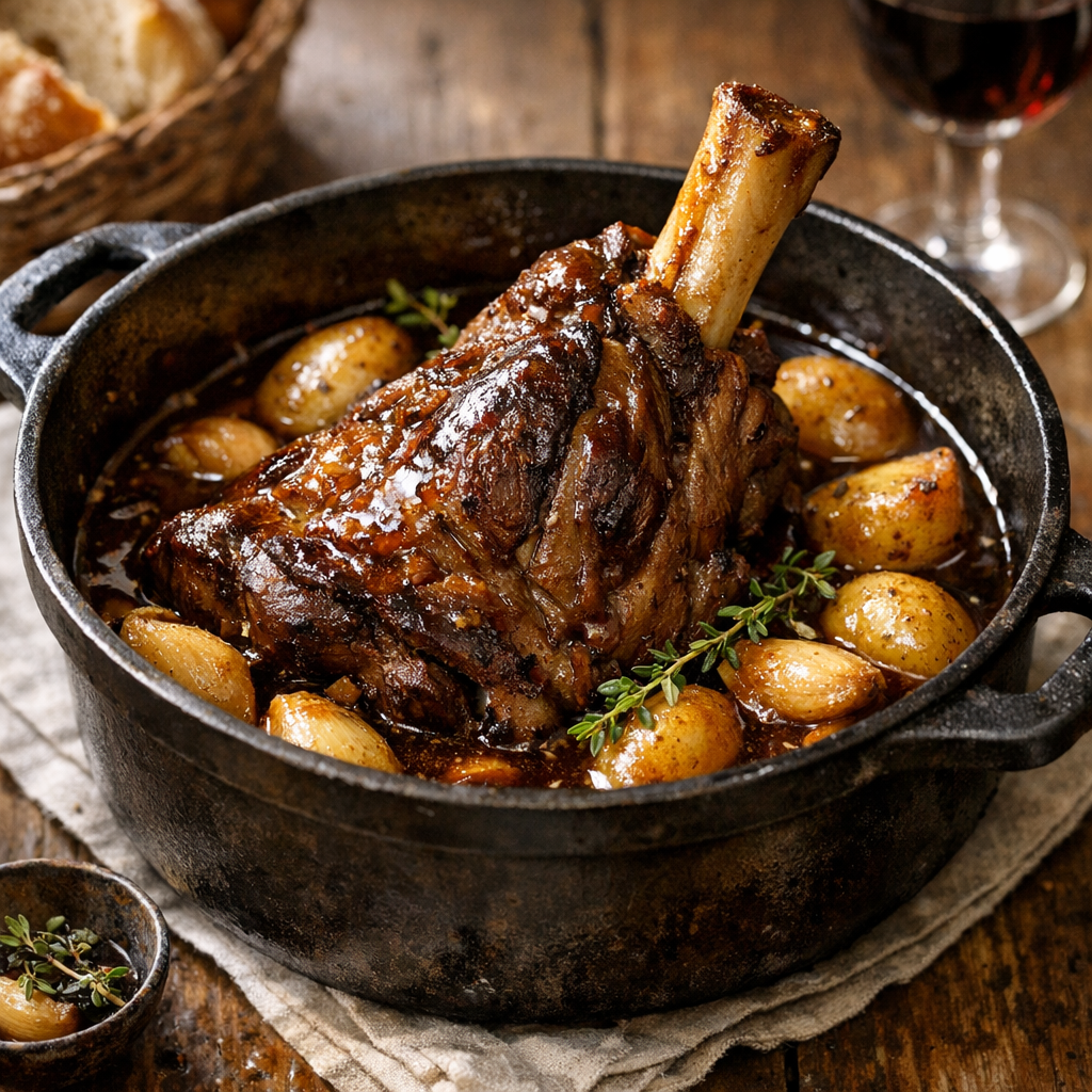 La Souris d’agneau au four devient confite avec une cuisson douce
