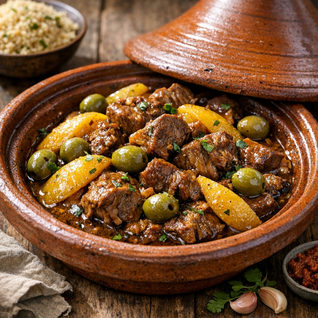 Le Tajine d’agneau au citron confit se réussit en 6 étapes