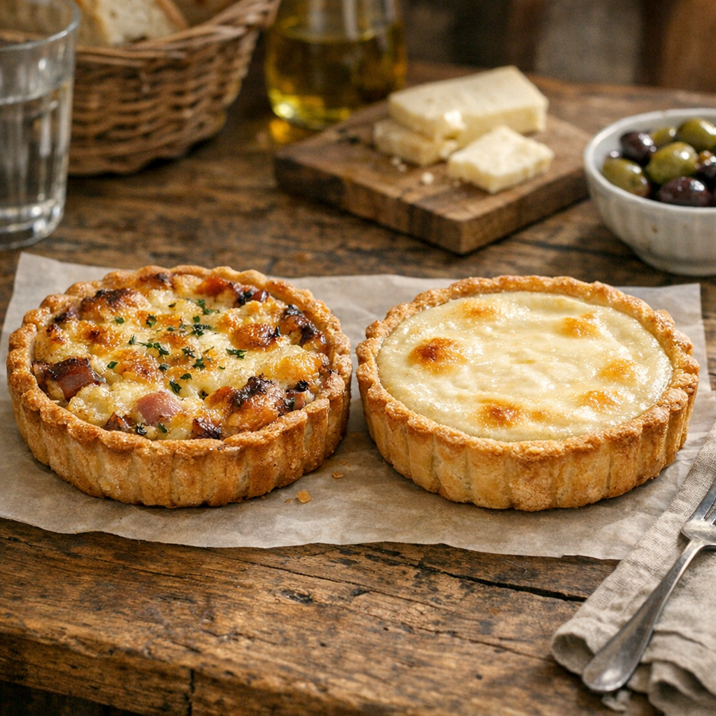 La Tarte au Fromage réunit deux recettes, salée ou blanche