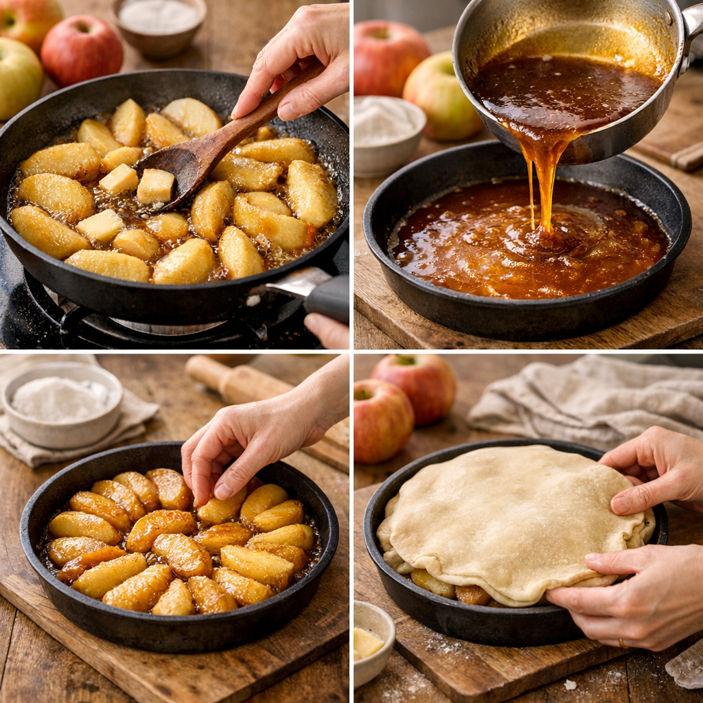 Préparation : les phases techniques pour une tarte Tatin facile, rapide et vraiment gourmande