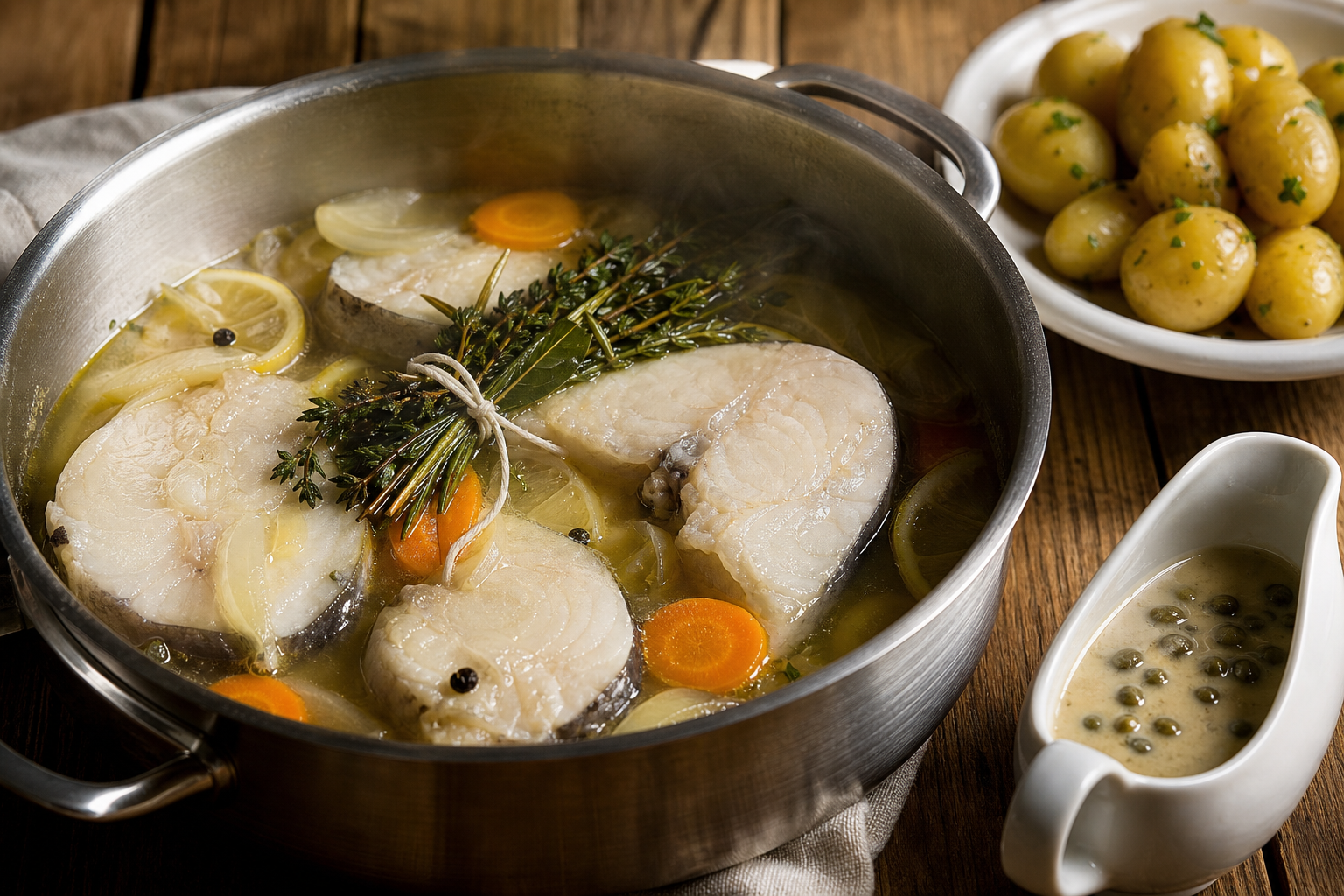 La roussette au court-bouillon : quel temps de cuisson choisir ?