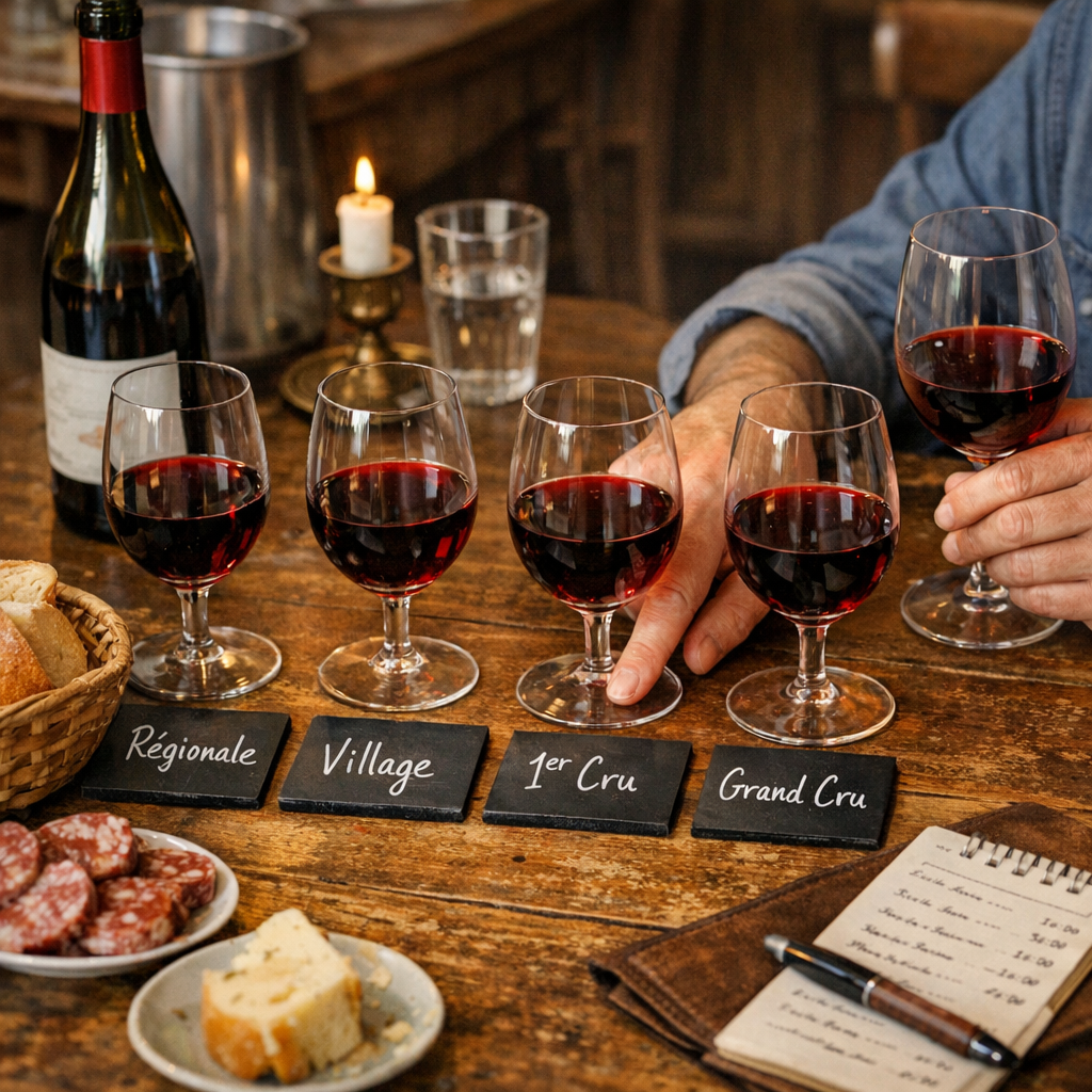 Ma méthode de bistrot pour choisir entre appellation régionale, village, premier cru et grand cru
