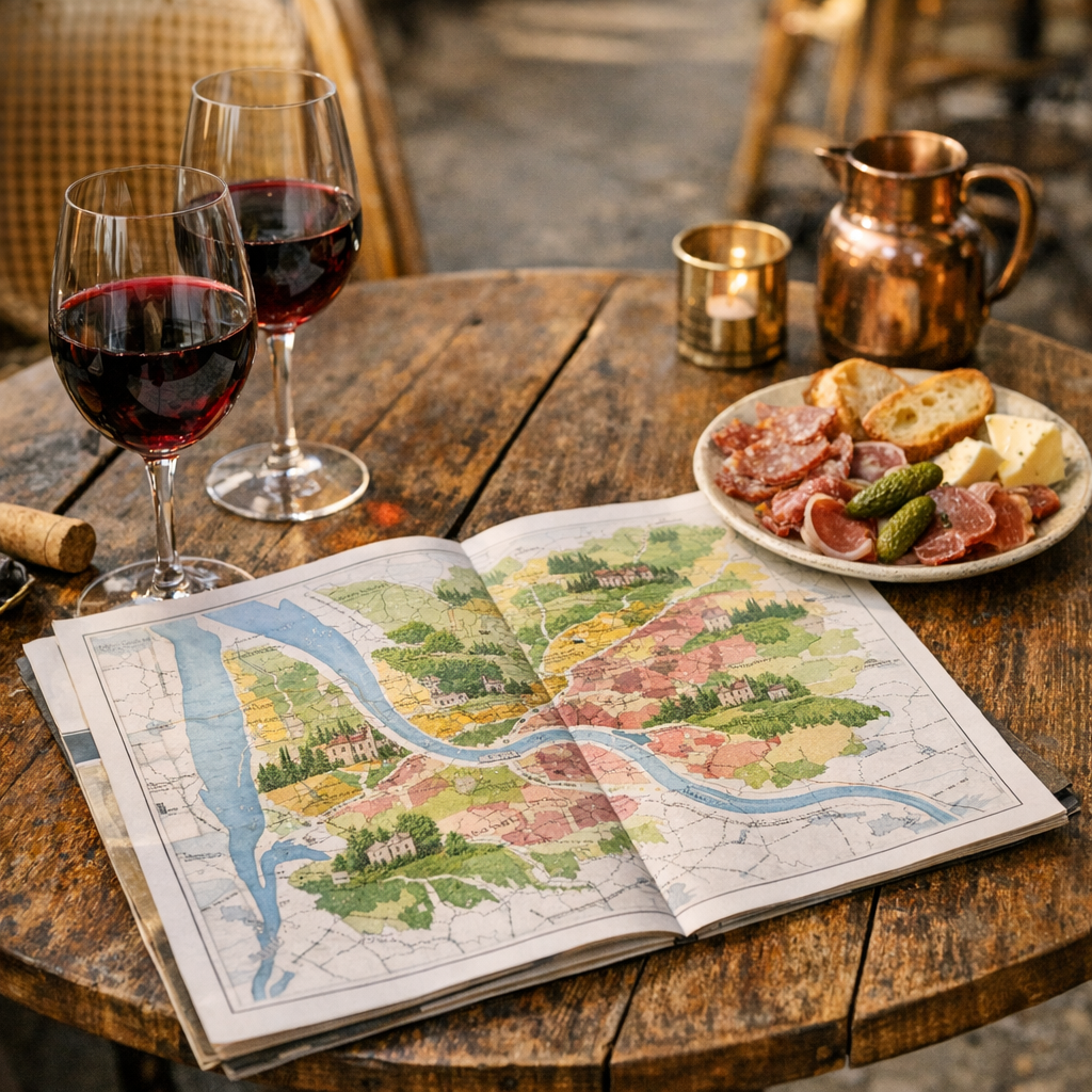 Vins de Bordeaux carte : lire les rives sans jargon