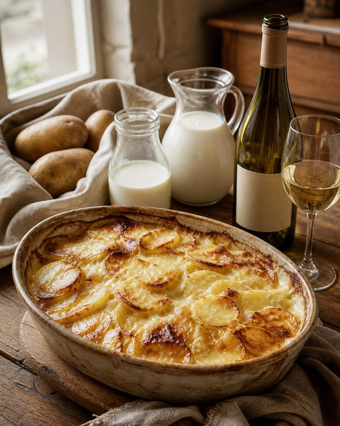 Quelle pomme de terre, quelle crème et quel vin pour ce plat d'hiver